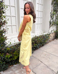 Right Feels Embroidered Skirt Set- Lemon Yellow