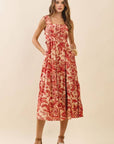 Soft Serenade Floral Midi Dress