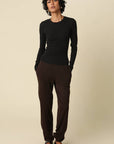 Cool Enough Crew Neck Top-Black