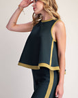 Soft Motion Knit Top-Hunter Green