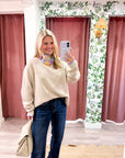 Falling Leaves Sweater-Beige