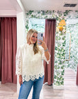 Baby's Breath Floral Eyelet Top