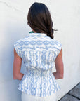 Sugar Petal Eyelet Peplum Top