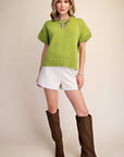 Woodland Charm Sweater-Olive