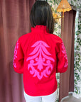 Blush Peony Top-Red