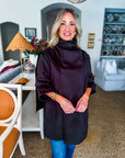 Ready and Chic Shawl Collar Coat-Black