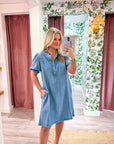 Denim Roots Mini Dress