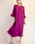 Glam Preview Midi Dress-Plum