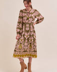 Forest Whimsy Floral Midi Dress