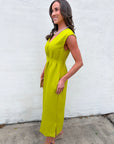 PREORDER: The Paris Edition Midi Dress-Lime