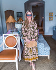 Forest Whimsy Floral Midi Dress