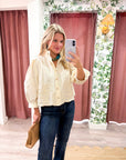 Annalise Puff Sleeve Top-Ecru