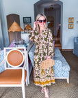 Forest Whimsy Floral Midi Dress
