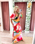 Monaco Puff Sleeve Maxi Dress