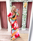 Monaco Puff Sleeve Maxi Dress