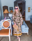 Forest Whimsy Floral Midi Dress