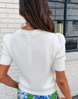 Weekend Time Knit Top-Ivory
