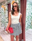 Endless Stripe Mini Skirt