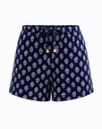 Modern Bloom Shorts-Navy/Blue