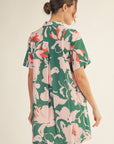 PREORDER: Tropical Paradise Floral Shirt Dress