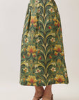 Fleur De Jardin Maxi Skirt-Olive