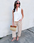 Floral Heritage Barrel Pants