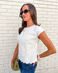 Garden Grace Linen Top