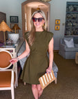 PREORDER: Sweet Afternoons Mini Dress-Olive