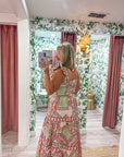 Sweet Spell Floral Midi Dress-Ivory