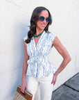 Sugar Petal Eyelet Peplum Top