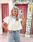 PREORDER: Maple Lane Knit Top-White