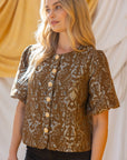 Lavinia Floral Jacquard Top