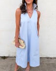 She’s a Ten Midi Dress-Light Blue
