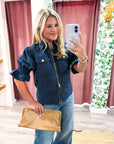 Seaside Zipper Front Jacket-Navy