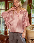 Happy Heart Oversized Striped Top