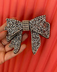 Rhinestone Bow Hair Clip