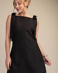 Breakfast at Tiffany's Mini Dress-Black