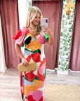 Monaco Puff Sleeve Maxi Dress