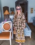Forest Whimsy Floral Midi Dress