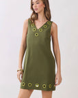 Weekend Cabin Mini Dress-Olive