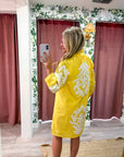 Isla Floral Baroque Dress-Yellow
