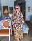 Forest Whimsy Floral Midi Dress