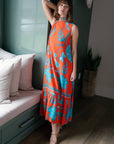 Sunset Coral Maxi Dress