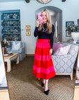 PREORDER: Lolli Striped Midi Skirt