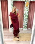 Party Ready Fringe Midi Skirt