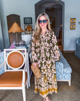 Forest Whimsy Floral Midi Dress