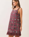 Disco Diva Plaid Mini Dress