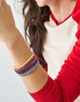 Sage Beaded Stretch Bracelets-Multi