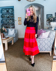 PREORDER: Lolli Striped Midi Skirt