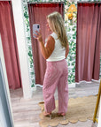 Maritime Stripe Barrel Pants-Red